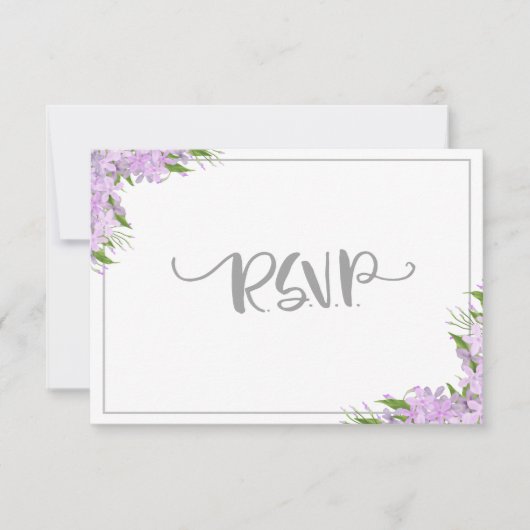 Wisteria Wedding RSVP Karte (Vorderseite)