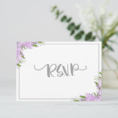 Wisteria Wedding RSVP Karte (Stehend Vorderseite)