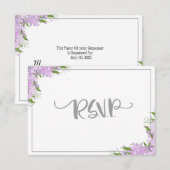 Wisteria Wedding RSVP Karte (Vorne/Hinten)