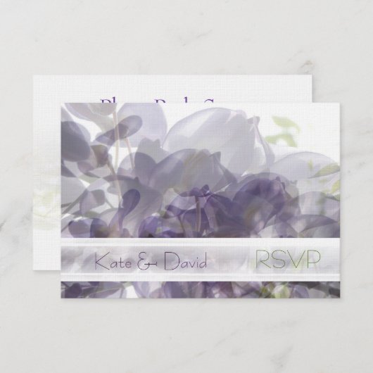 ©Wisteria Whisper/Wedding oder All-Occasion UAWG RSVP Karte (Vorne/Hinten)