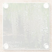 Wisteria White Garden Blume Live Liebe Glasuntersetzer (Rückseite)