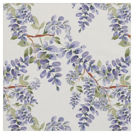 Wisteria Wiederholmuster Gewebe Stoff (Muster)