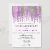 Wisteria Wonder Wedding Einladung (Vorderseite)