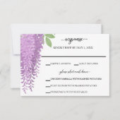 Wisteria Wonder Wedding RSVP Karte (Vorderseite)