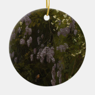 Wisterien in Bloom - Blumenkomposition Keramik Ornament