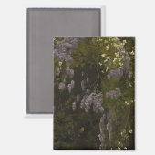 Wisterien in Bloom - Blumenkomposition Magnet (Vorderseite/Rückseite)