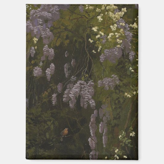 Wisterien in Bloom - Blumenkomposition Magnet (Vorderseite)