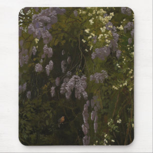 Wisterien in Bloom - Blumenkomposition Mousepad