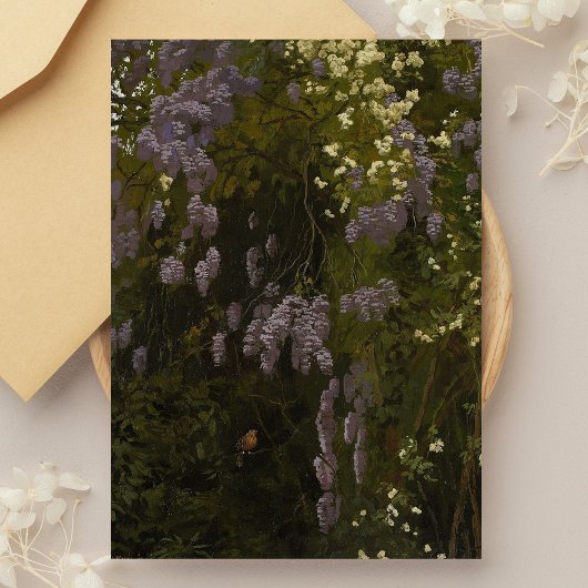 Wisterien in Bloom - Blumenkomposition Postkarte