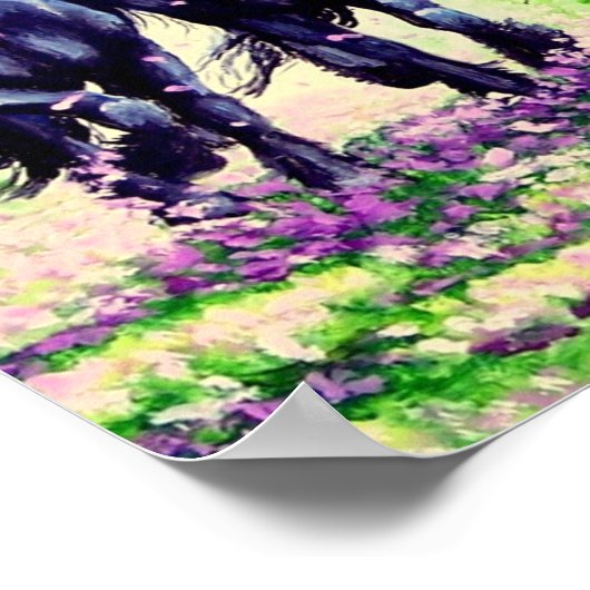 "Wistful Friesians" Poster (Ecke)