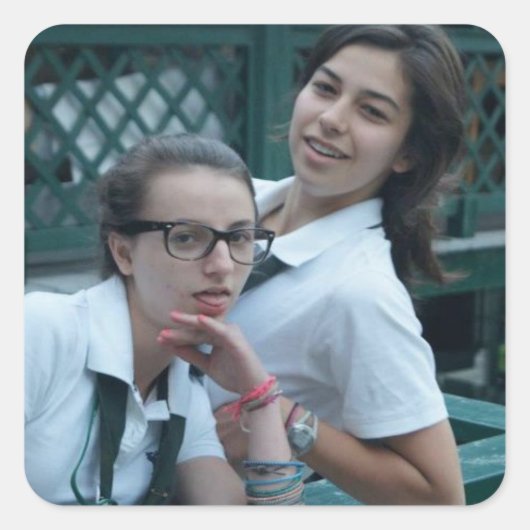 Wit da Fabs Quadratischer Aufkleber (Vorderseite)