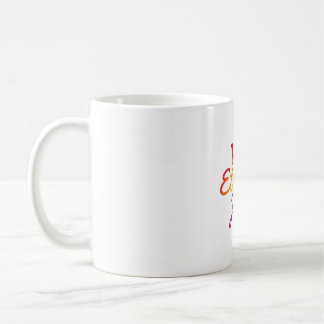 Wit Eternal Joy - Rainbow Typografy Art Kaffeetasse