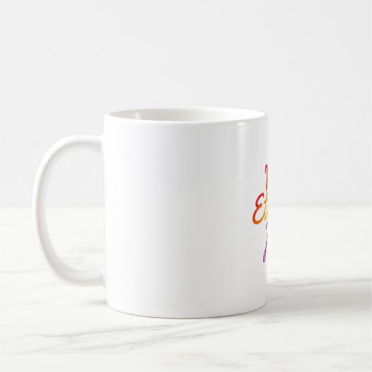 Wit Eternal Joy - Rainbow Typografy Art Kaffeetasse (Links)