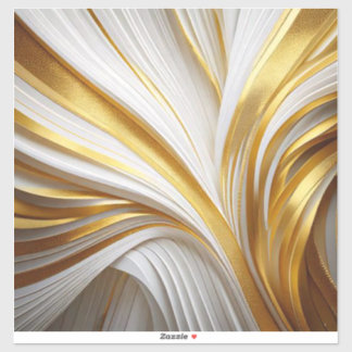 Wit Goud Retro  Aufkleber