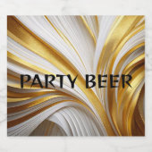 Wit Goud Retro Bierflaschenetikett (Einzelnes Label)