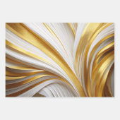 Wit Goud Retro Geschenkpapier Set (Vorderseite 3)