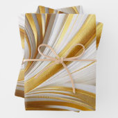 Wit Goud Retro Geschenkpapier Set (Beispiel)