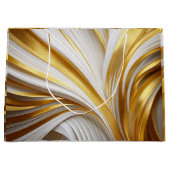 Wit Goud Retro Große Geschenktüte (Vorderseite)