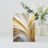 Wit Goud Retro Postkarte (Stehend Vorderseite)