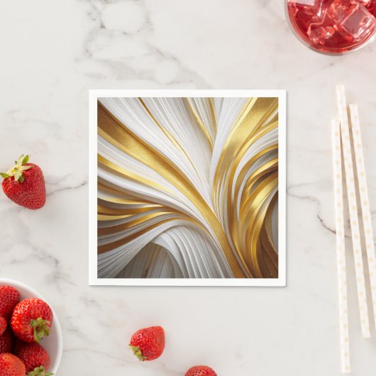 Wit Goud Retro  Serviette (Beispiel)