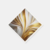 Wit Goud Retro  Serviette (Ecke)