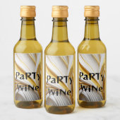 Wit Goud Retro Weinetikett (Flaschen)