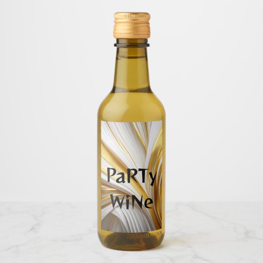 Wit Goud Retro Weinetikett (Vorderseite)