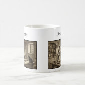 Witch and Black Cat making potion Custom Name Kaffeetasse (Mittel)
