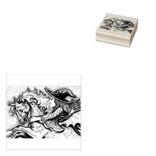 WITCH AUF GESCHÄFTSKURSE, HALLOWEEN RUBBER-BRIEFMA GUMMISTEMPEL (Stempel)