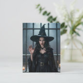 Witch behind bars because she commented crime postkarte (Stehend Vorderseite)