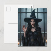 Witch behind bars because she commented crime postkarte (Vorne/Hinten)