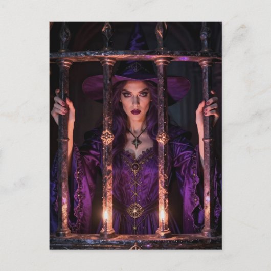 Witch behind bars  postkarte (Vorderseite)