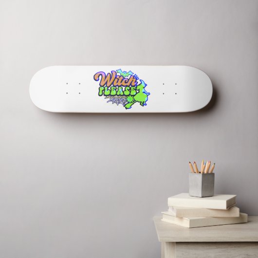 WITCH BITTE lustige halloween Skateboard (Wandkunst (Horz))