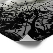 Witch , Cat , Bat and Pumpkin , Happy Halloween ! Poster (Ecke)