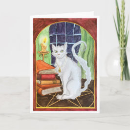 Witch Cat greeting card Karte