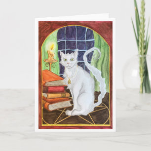 Witch Cat greeting card Karte