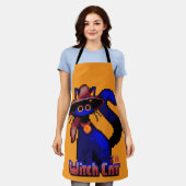 Witch Cat, Halloween Pixel Art Schürze (Getragen)