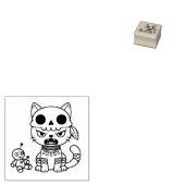 Witch Cat Voodoo Doll 1x1 Gummistempel (Stempel)