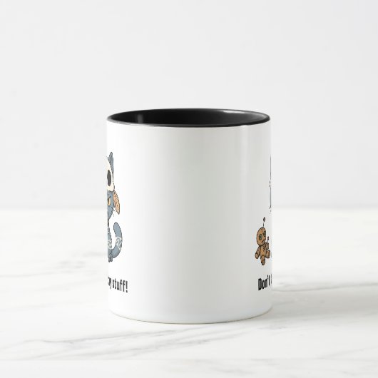 Witch Cat Voodoo Doll Custom Text Tasse (Zentrum)