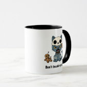 Witch Cat Voodoo Doll Custom Text Tasse (VorderseiteRechts)