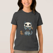 Witch Cat Voodoo Doll Tri-Blend Shirt (Vorderseite)