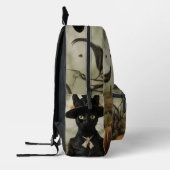 Witch Cat with Pumpkins  Bedruckter Rucksack (Links)