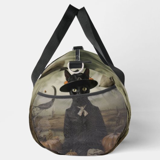 Witch Cat with Pumpkins  Duffle Bag (Rechts)