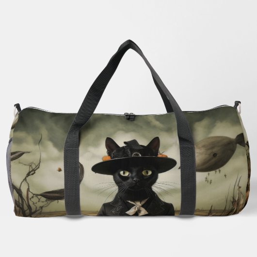 Witch Cat with Pumpkins  Duffle Bag (Rückseite)