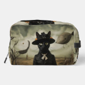 Witch Cat with Pumpkins  Waschbeutel (Rückseite)