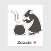 witch cooking aufkleber (Blatt)