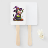 Witch Cow Cauldron Brew Fächer (Vorne und Hinten)