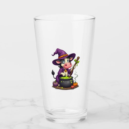Witch Cow Cauldron Brew Glas (Vorderseite)
