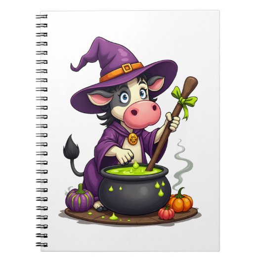 Witch Cow Cauldron Brew Notizblock (Vorderseite)