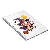 Witch Cow on a Broomstick Notizblock (Rechte Seite)